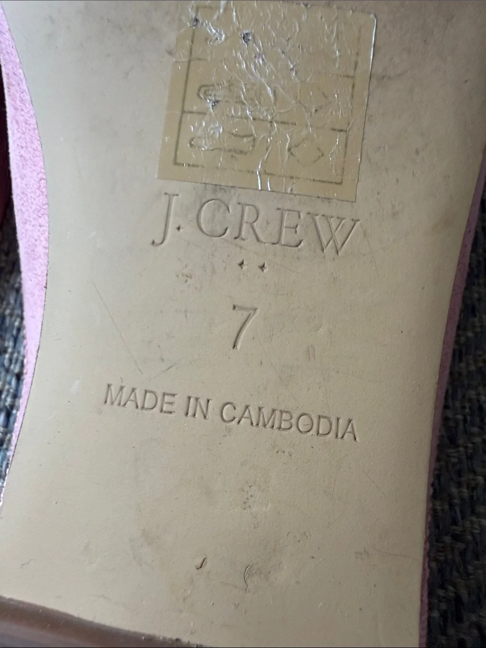 J crew Women’s Faux Leather Suede ballerina mules Size: 7